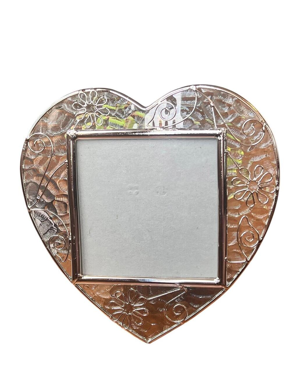 Vintage Metal Heart Photo Frame